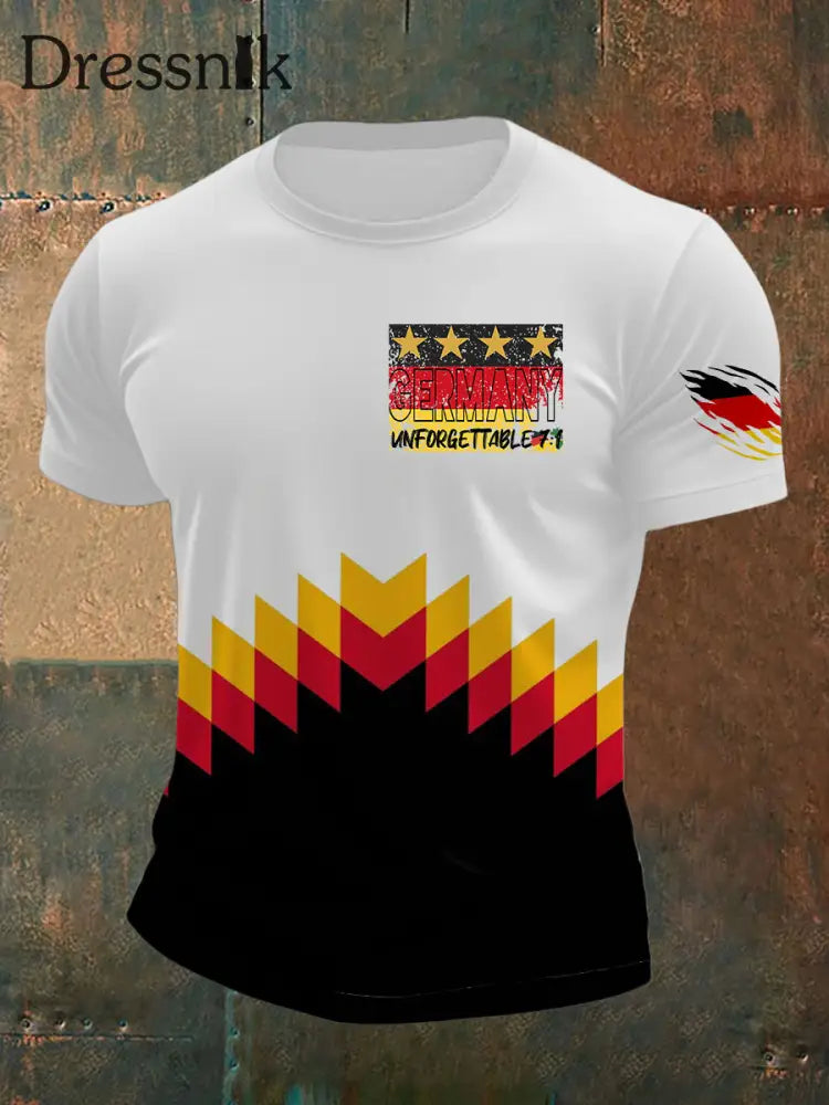 Männer Deutschland Fußball Kurzarm T-Shirt Weiß / S