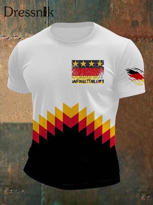 Männer Deutschland Fußball Kurzarm T-Shirt Weiß / S