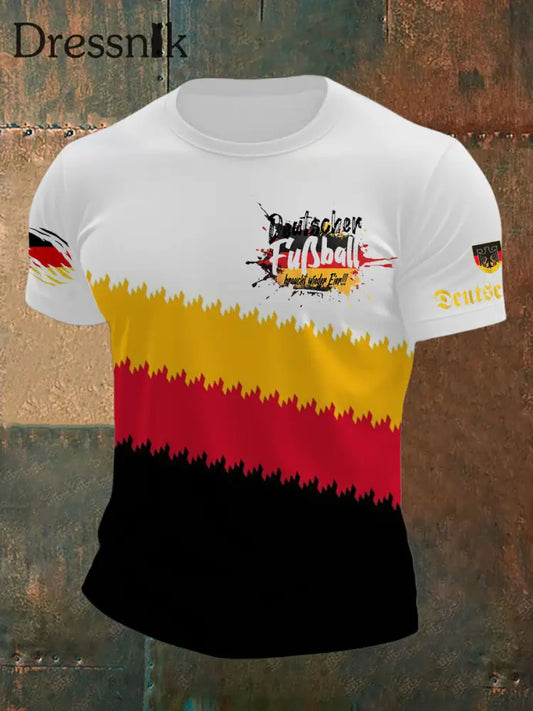 Männer Deutschland Fußball Kurzarm T-Shirt Weiß / S