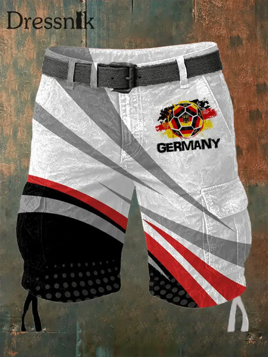 Männer Deutschland Fußball Shorts Rot / S