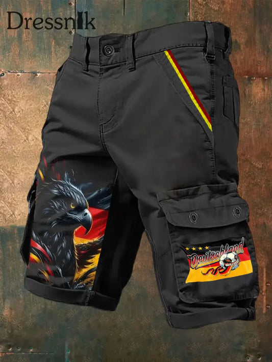 Männer Deutschland Fußball Shorts Schwarz / S