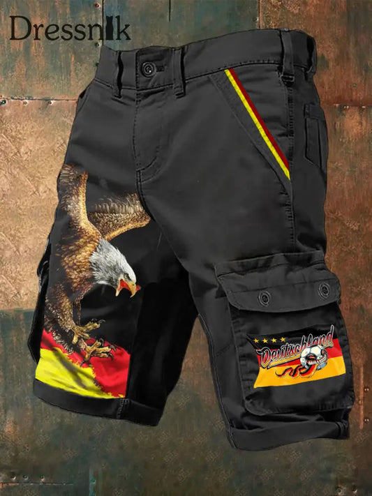 Männer Deutschland Fußball Shorts Schwarz / S