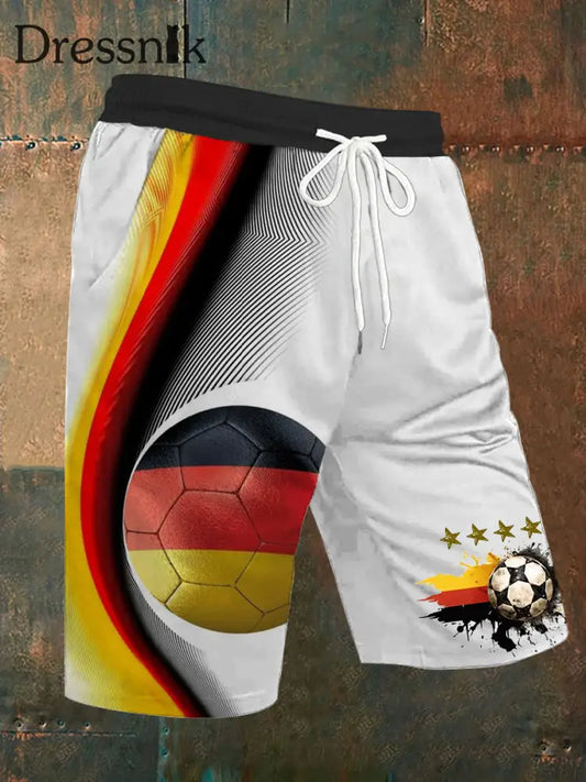 Männer Deutschland Fußball Shorts Weiß / S