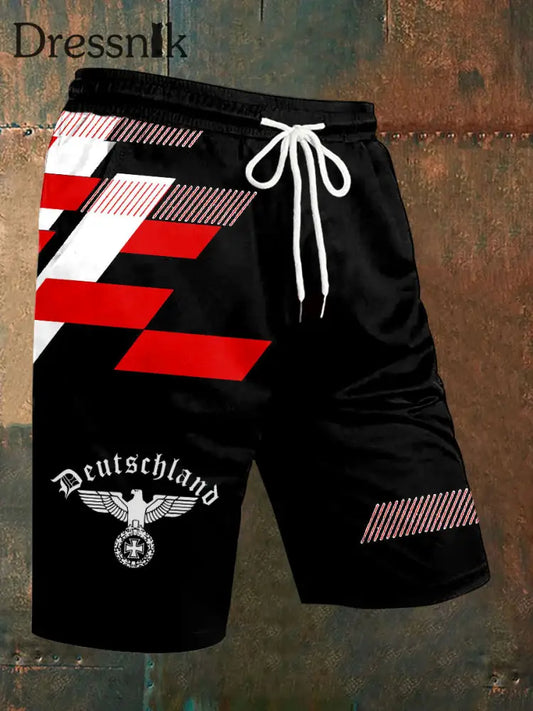 Männer Männer Deutschland geduckt Shorts Schwarz / S