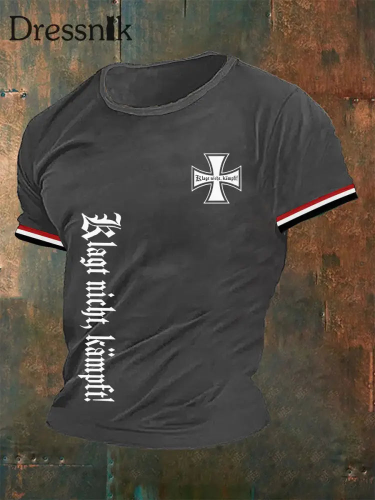 Männer Deutschland Klagt nicht kämpft T-Shirt Grau / S