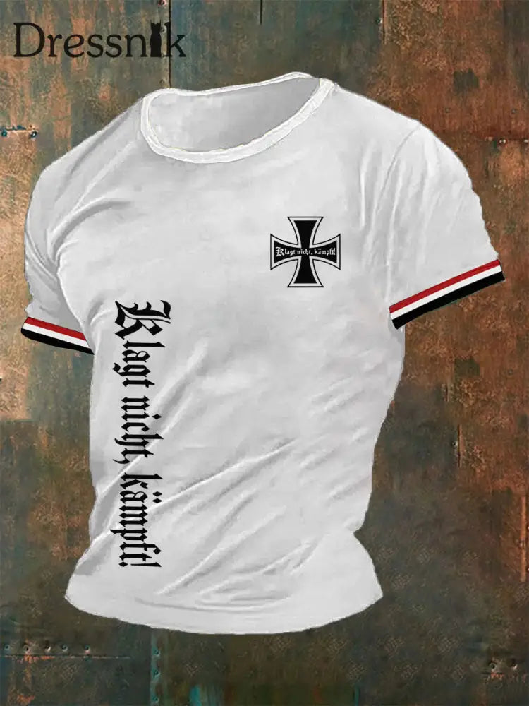 Männer Deutschland Klagt nicht kämpft T-Shirt Weiß / S