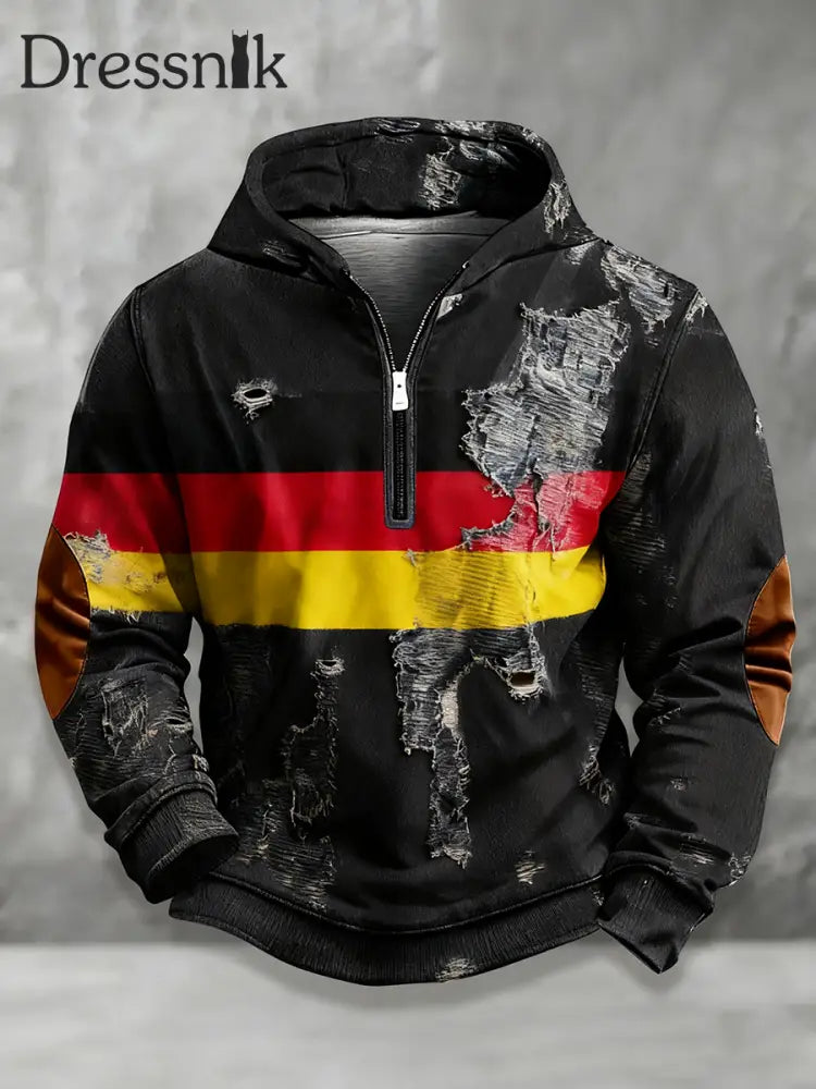 Männer Deutschland Kunstdruck Hoodie Grafik / S
