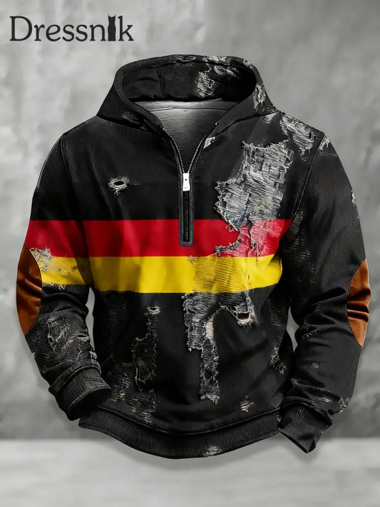 Männer Deutschland Kunstdruck Hoodie Grafik / S