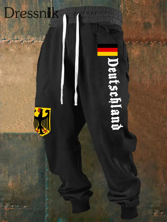 Männer Deutschland Long Johns Schwarz / S