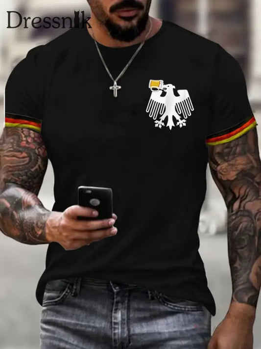 Männer Deutschland Lustiges Trinkhemd Schwarz / S