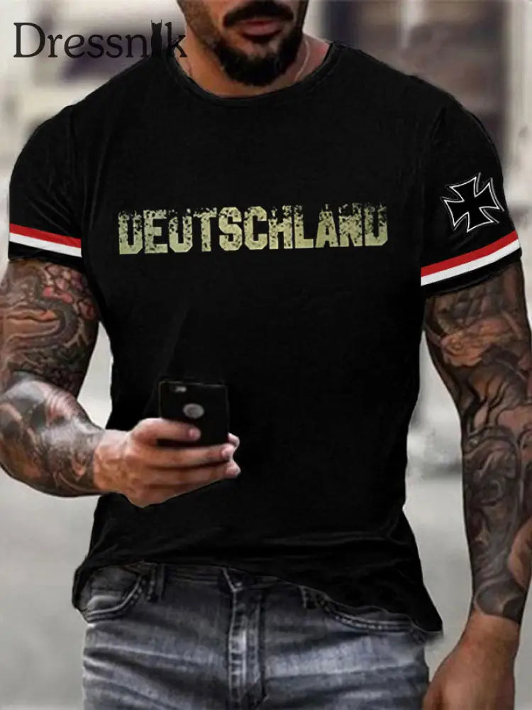 Männer Deutschland Reichs krieg flagge Das ist mein Fahne Muskels hirt Tshirt
