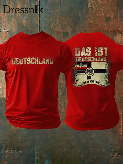 Männer Deutschland Reichs krieg flagge Das ist mein Fahne Muskels hirt Tshirt Rot / S