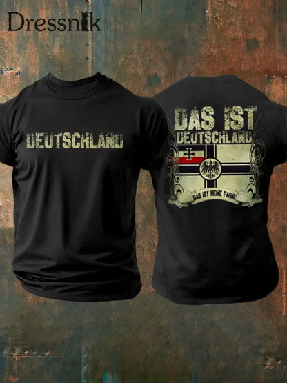 Männer Deutschland Reichs krieg flagge Das ist mein Fahne Muskels hirt Tshirt Schwarz / S