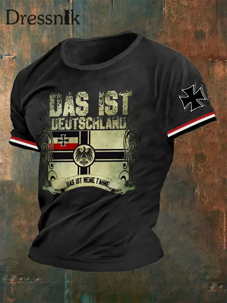 Männer Deutschland Reichs krieg flagge Das ist mein Fahne Muskels hirt Tshirt Schwarz / S