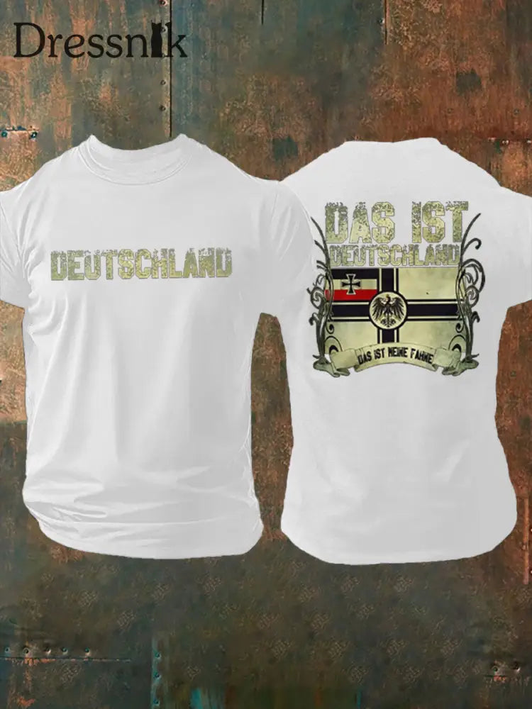 Männer Deutschland Reichs krieg flagge Das ist mein Fahne Muskels hirt Tshirt Weiß / S
