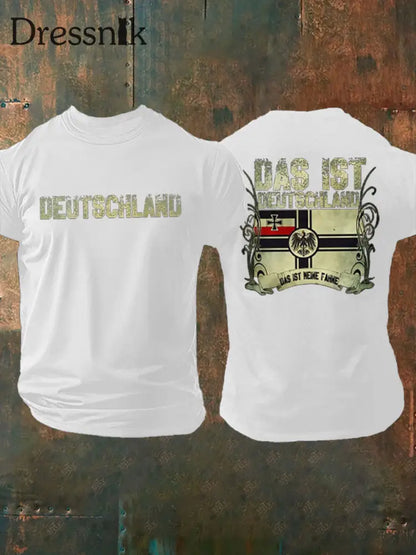 Männer Deutschland Reichs krieg flagge Das ist mein Fahne Muskels hirt Tshirt Weiß / S