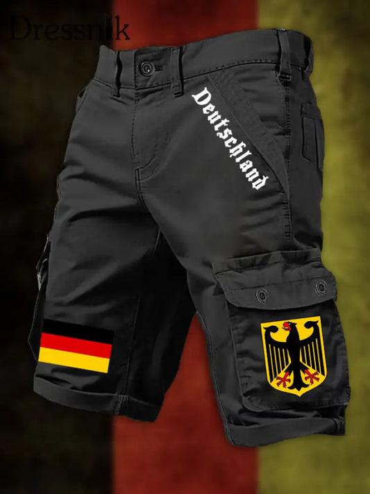 Männer Deutschland Shorts Schwarz / S