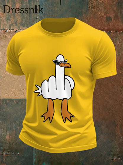Männer die ich keine Ente gebe lustiges Mittelfinger-Offensiv-unhöfliches Enten-Print-T-Shirt