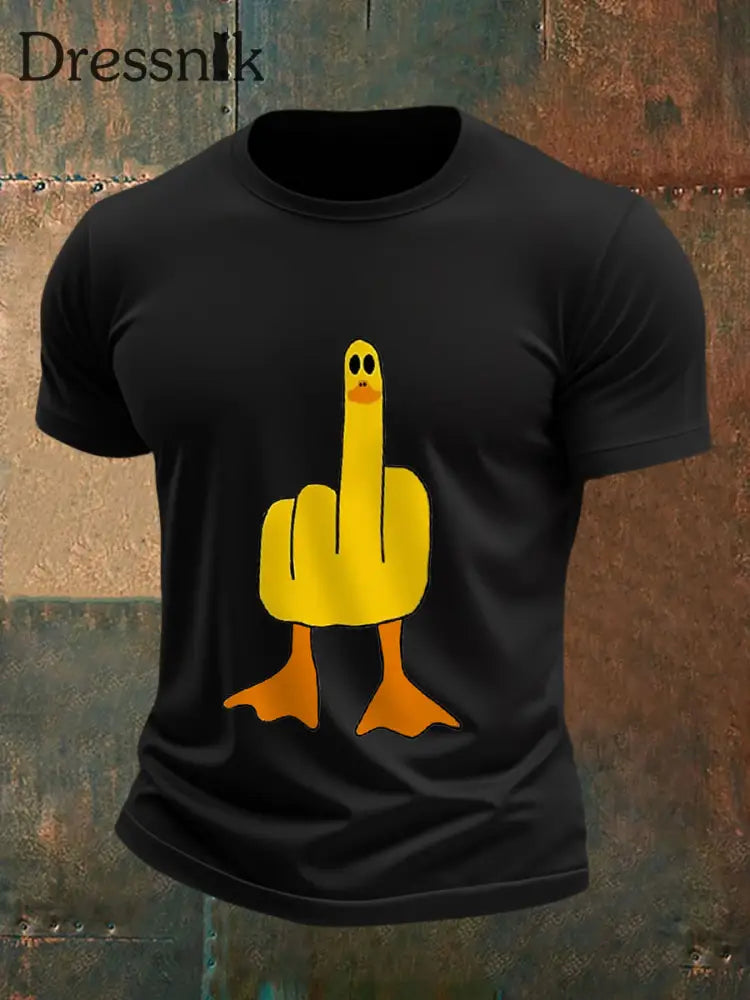 Männer die ich keine Ente gebe lustiges Mittelfinger-Offensiv-unhöfliches Enten-Print-T-Shirt