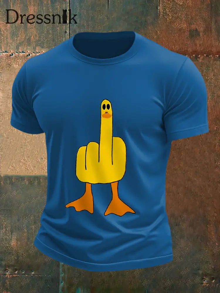 Männer die ich keine Ente gebe lustiges Mittelfinger-Offensiv-unhöfliches Enten-Print-T-Shirt Blau / S