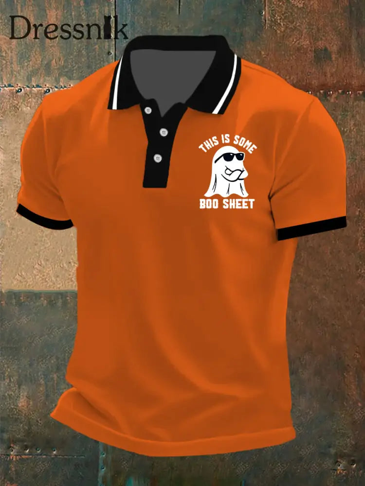 Männer Dies ist etwas Boo Sheet Kurzarm-Shirt Kürbis orange / S