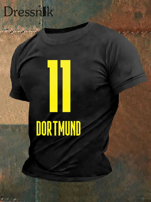 Männer Dortmund 11 kurze Ärmel T-Shirt Schwarz / S