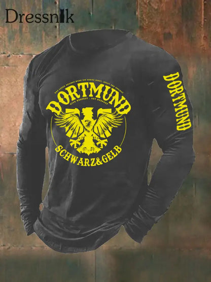 Männer Dortmund Langarm T-Shirt Grau / S
