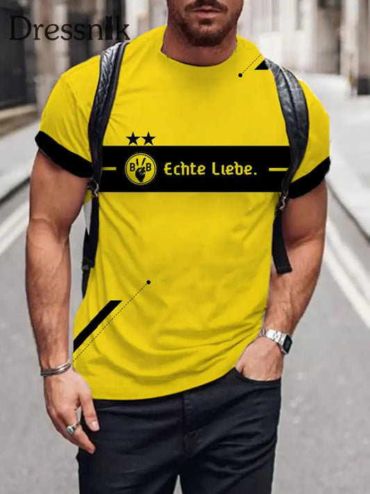 Männer Dortmund T-Shirt mit kurzen Ärmeln Gelb / S