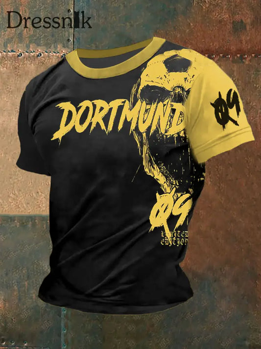 Männer Dortmund T-Shirt mit kurzen Ärmeln Gelb / S