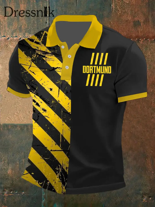 Männer Dortmund T-Shirt mit kurzen Ärmeln Schwarz / S