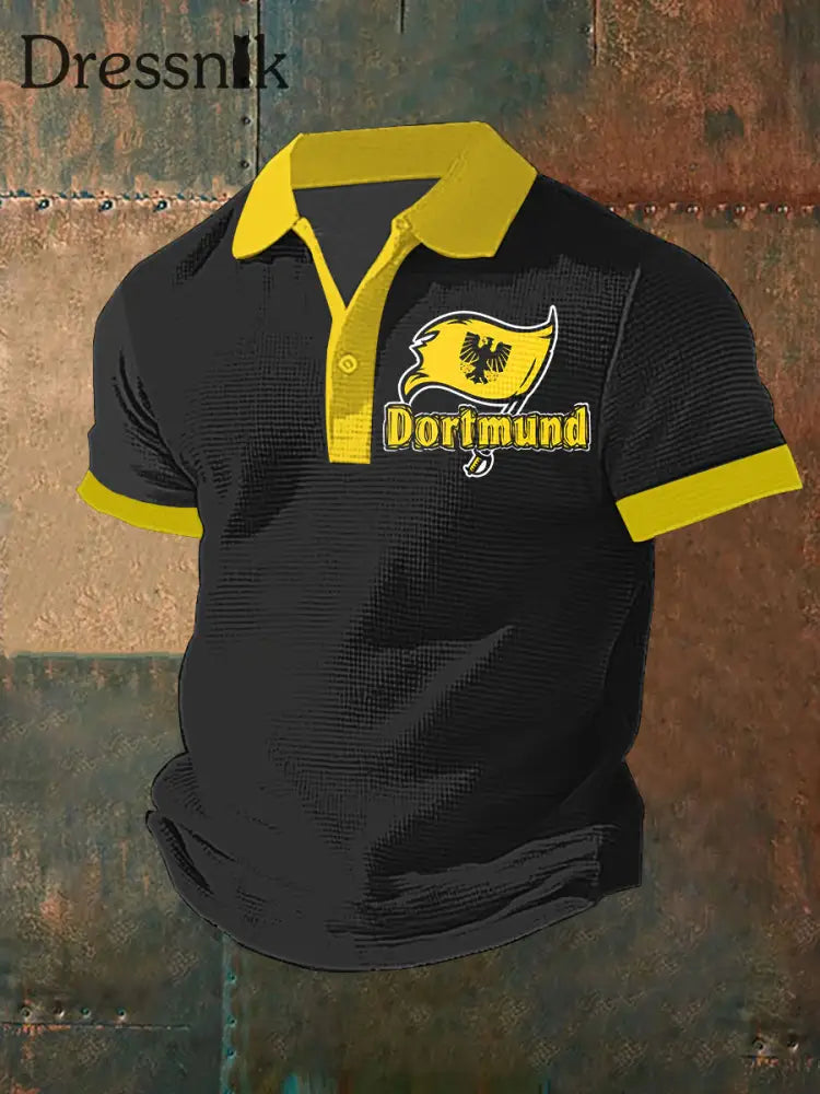 Männer Dortmund T-Shirt mit kurzen Ärmeln Schwarz / S