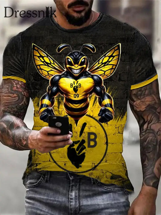 Männer Dortmund T-Shirt mit kurzen Ärmeln Schwarz / S