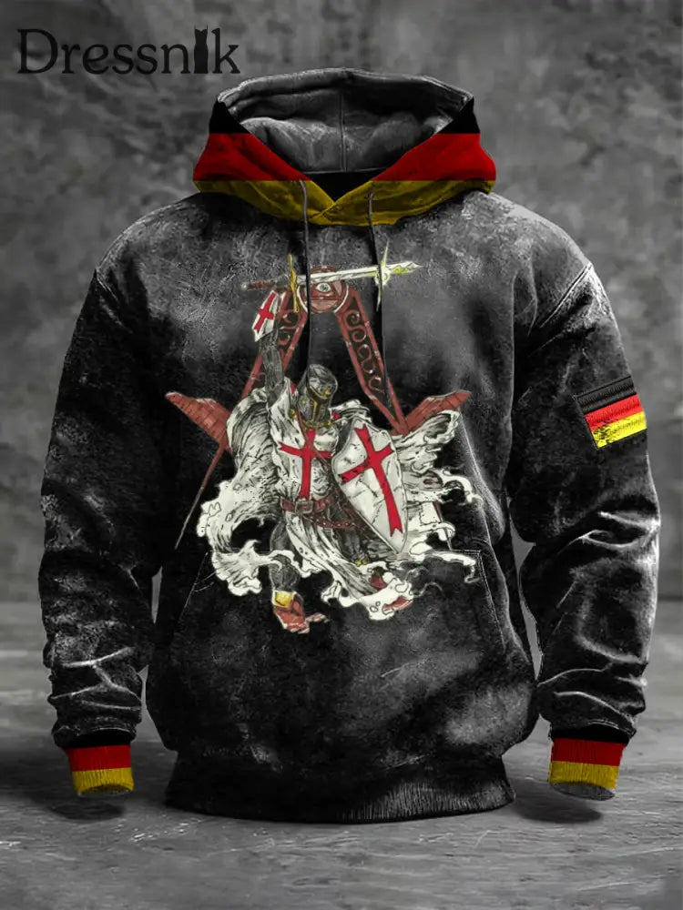 Männer Eisernes Kreuz Legion Glaube Deutschland Flagge Hoodie mehrfarbig / S