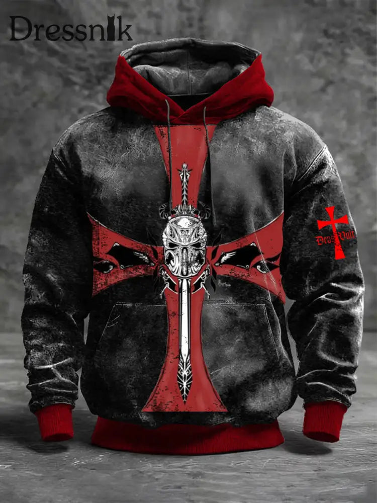 Männer Eisernes Kreuz Legion Glauben Hoodie mehrfarbig / S