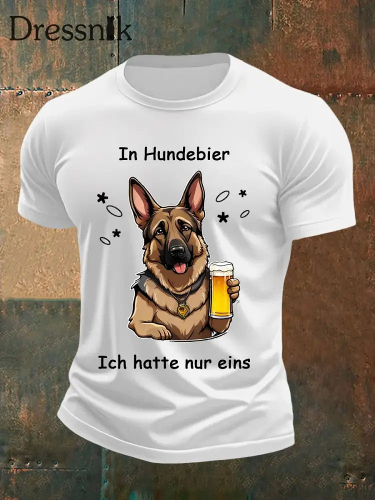 Männer lustig in Hunde biere Ich hatte nur ein lässiges T-Shirt Weiß / S