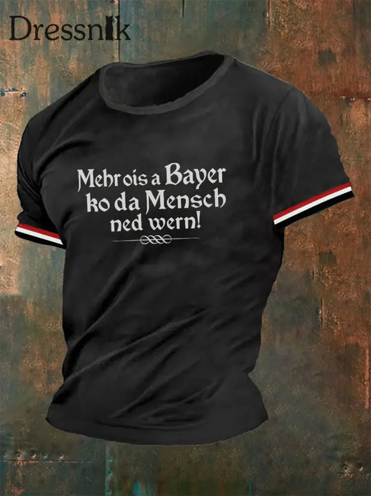 Männer Mehr ois a Bayer ko da Mensch ned wern T-Shirt Schwarz / S