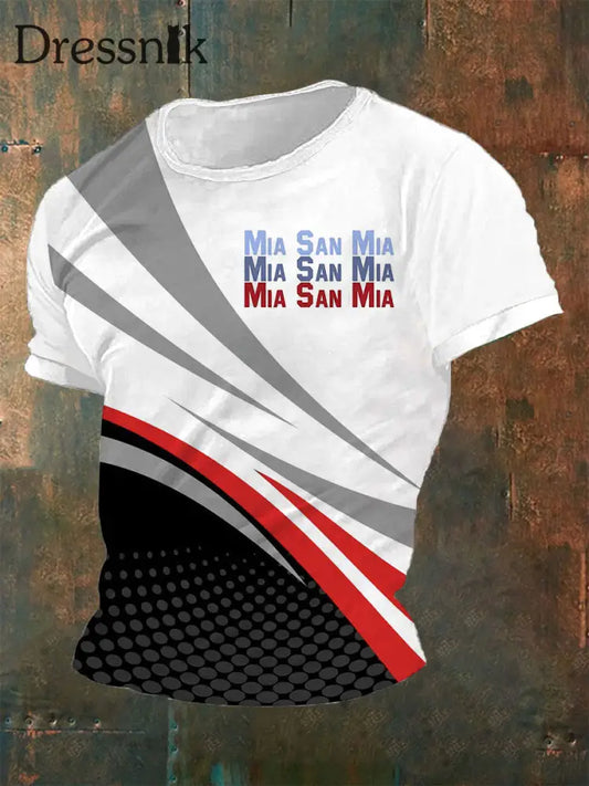 Männer Mia San Mia T-Shirt mit kurzen Ärmeln Rot / S