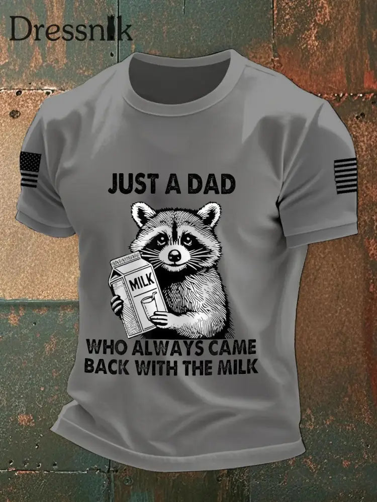 Männer Nur ein Vater der immer mit den Milch-T-Shirts zurück kam Hellgrau / S