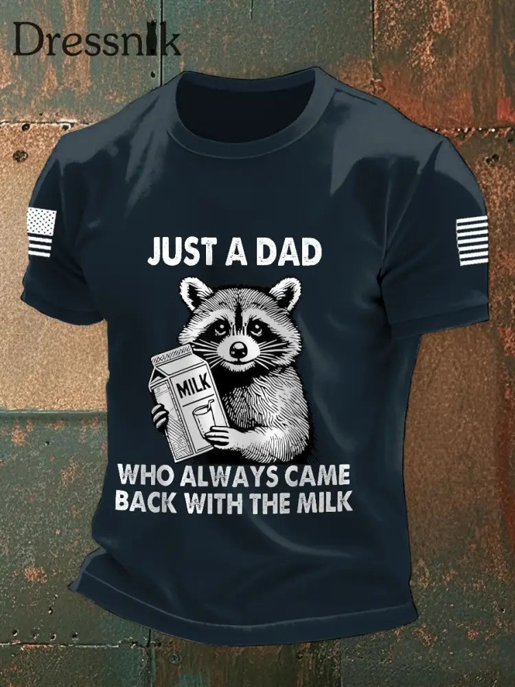 Männer Nur ein Vater der immer mit den Milch-T-Shirts zurück kam Marineblau / S