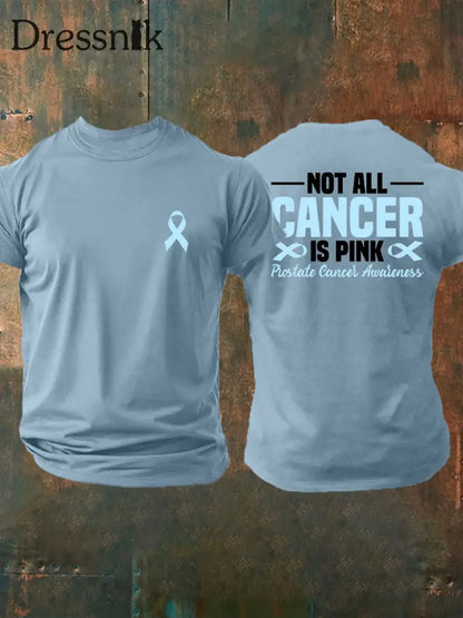 Männer Prostata krebs Bewusstsein Print Casual T Shirt Himmelblau / S
