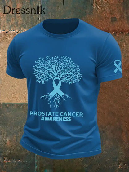 Männer Prostata krebs Bewusstsein T Shirt Blau / S