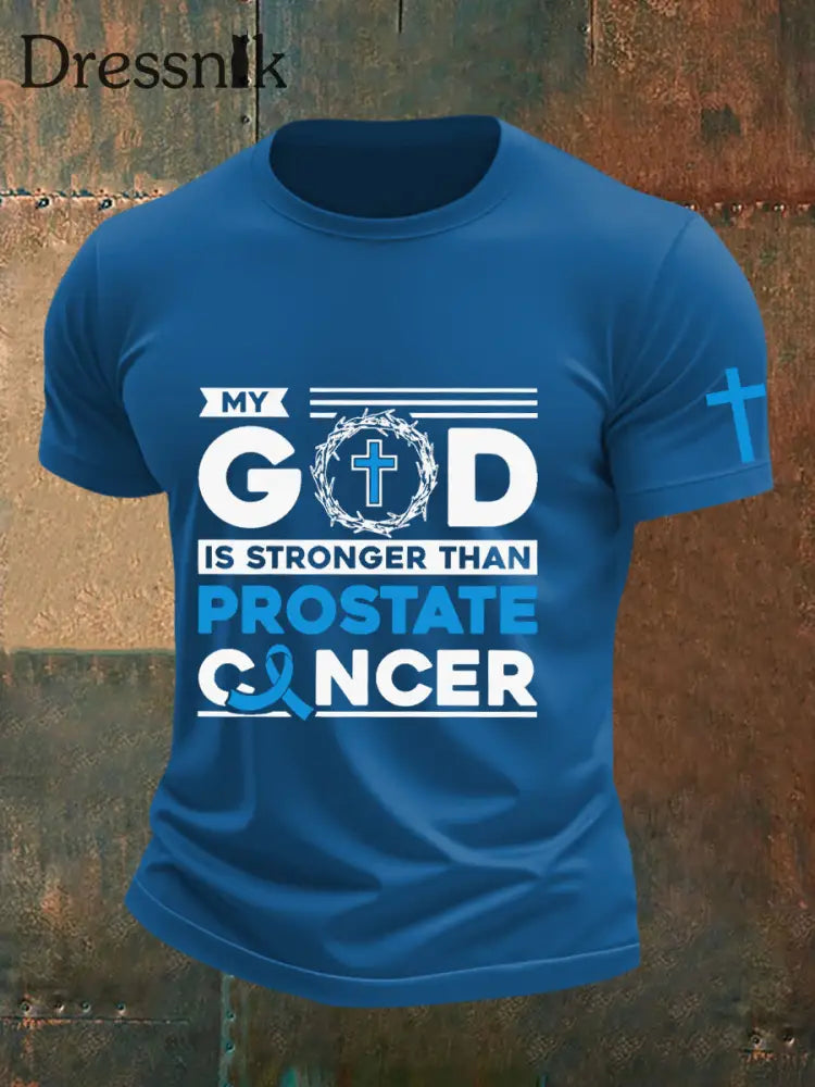 Männer Prostata krebs Bewusstsein T Shirt Blau / S