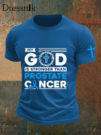 Männer Prostata krebs Bewusstsein T Shirt Blau / S