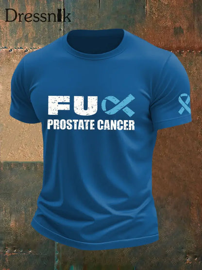 Männer Prostata krebs Bewusstsein T Shirt Blau / S