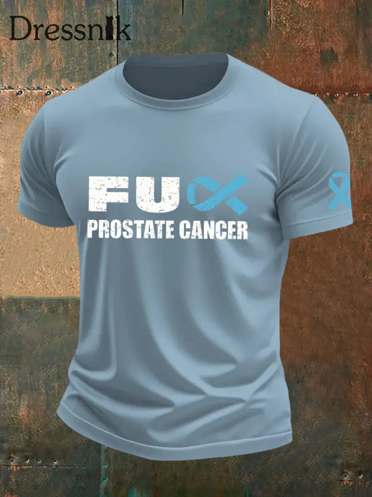 Männer Prostata krebs Bewusstsein T Shirt Himmelblau / S