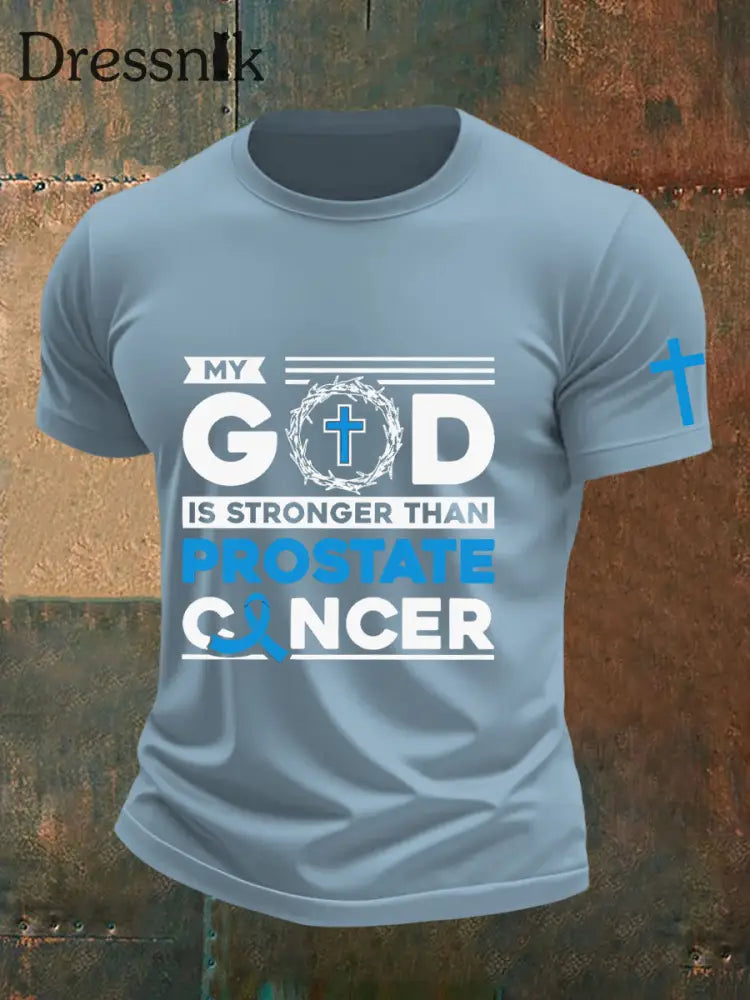 Männer Prostata krebs Bewusstsein T Shirt Himmelblau / S