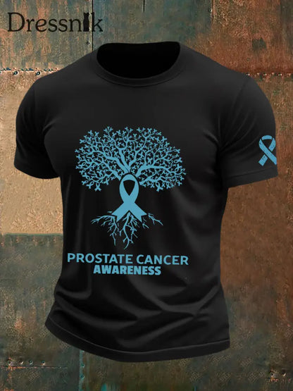 Männer Prostata krebs Bewusstsein T Shirt Schwarz / S