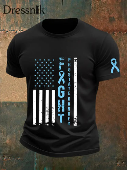 Männer Prostata krebs Bewusstsein T Shirt Schwarz / S