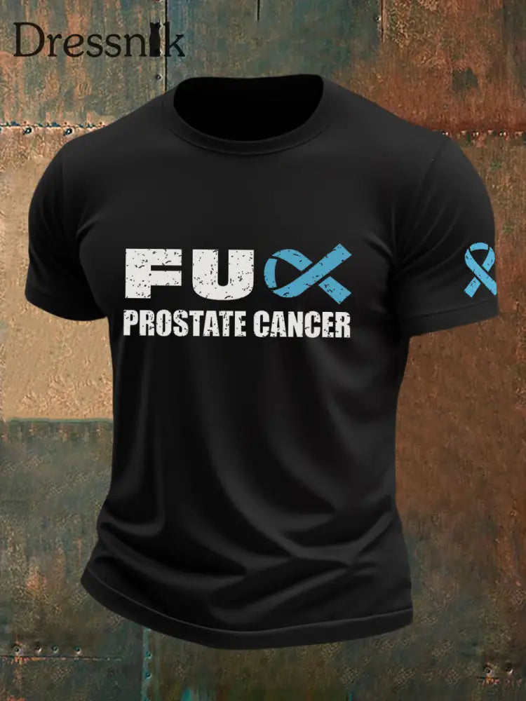 Männer Prostata krebs Bewusstsein T Shirt Schwarz / S