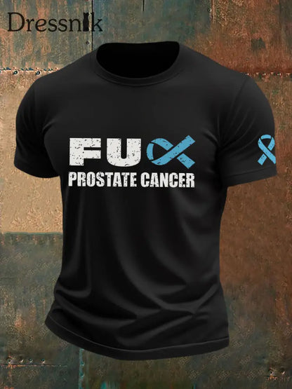 Männer Prostata krebs Bewusstsein T Shirt Schwarz / S